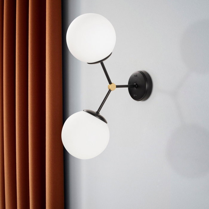 Opviq Damar - 6342 Lámpara de pared blanco y negro Opviq Damar - 6342 Lámpara de pared blanco y negro